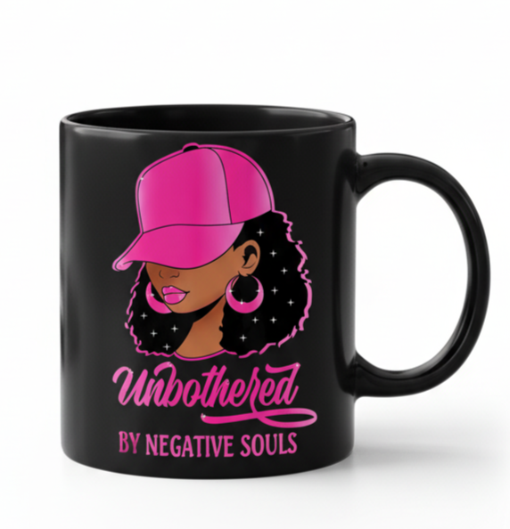 Unbothered Queen Mug | Motivational Black Woman Coffee Cup
