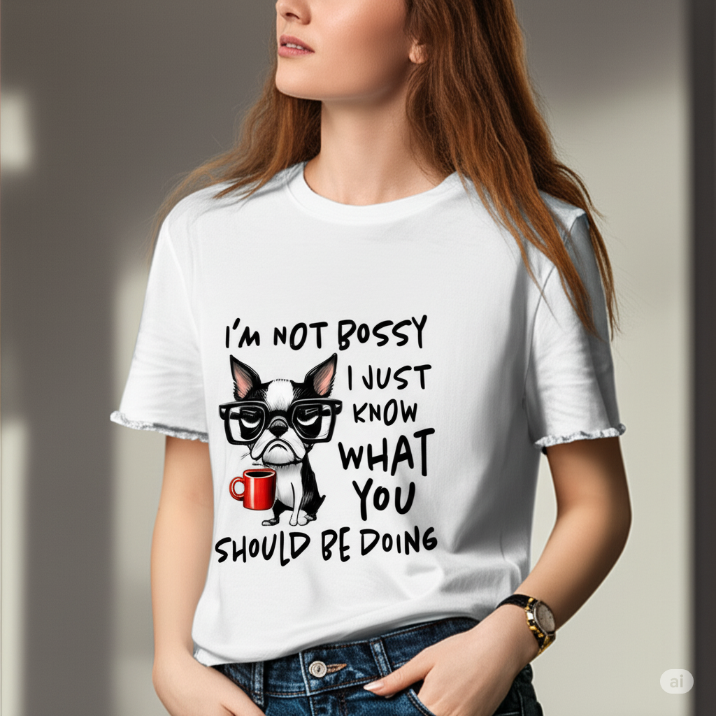 I'm Not Bossy" Graphic Tee - L image