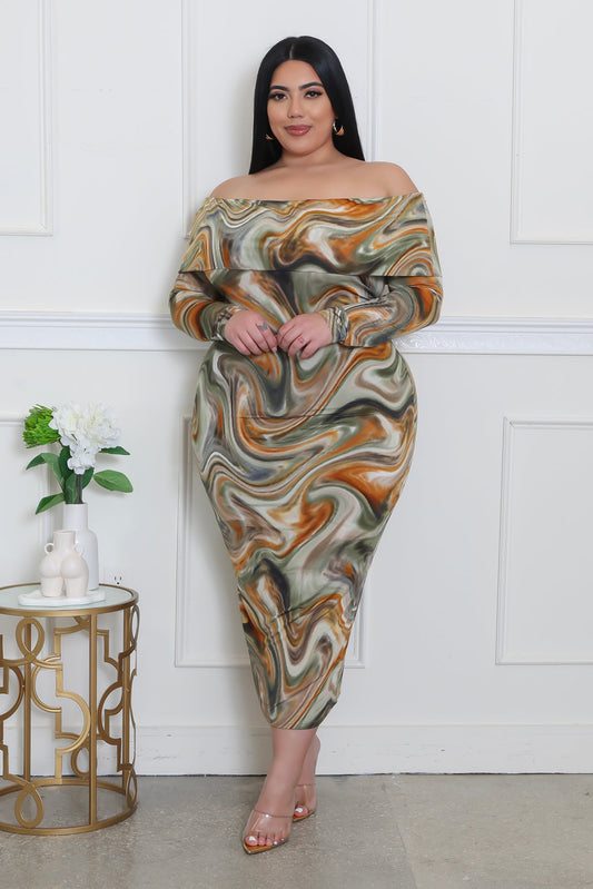 To The Beat Plus Size Dress