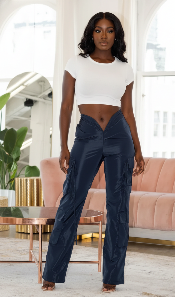 V Cut Cargo Pants