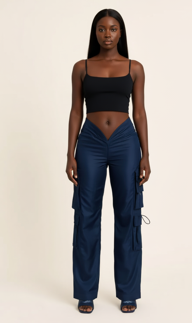 V Cut Cargo Pants
